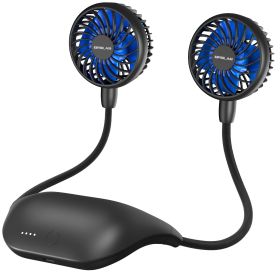 (Do Not Sell on Amazon) 10000mAh Portable Neck Fan, 6 Speeds, Last 48hrs, 360° Rotation