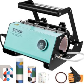 VEVOR Mug Heat Press, 11-30oz Tumbler Heat Press Machine, Sublimation Transfer Straight Skinny Tumblers, Cup Heat Press with Heat-resist Gloves & Tape