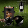 60608693 outdoor three-layer elliptical cylinder oven, temperature table control, exquisite technology, 3 in 1 iron carbon oven