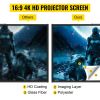 VEVOR Tripod Projector Screen with Stand 60 inch 16:9 4K HD Projection Screen Stand Wrinkle-Free Height Adjustable Portable Screen for Projector Indoo