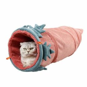 Creative Fruit Funny Pet Cat Tunnel Toys (Color: Red carrot)